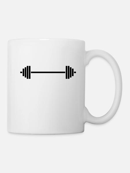 barbell - Tasse - Weiß