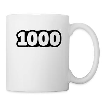 1000. // Tausend // Jubiläum // Geburtstag - Tasse - Weiß - Rechts