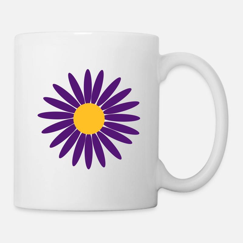 purple flower - Mug - white