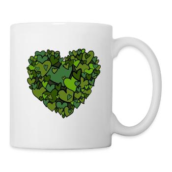 Big Green Heart - Ecology Sustainability - Mug - white - Right