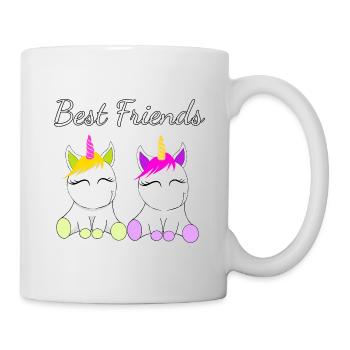Best Friends Einhörner - Tasse - Weiß - Rechts