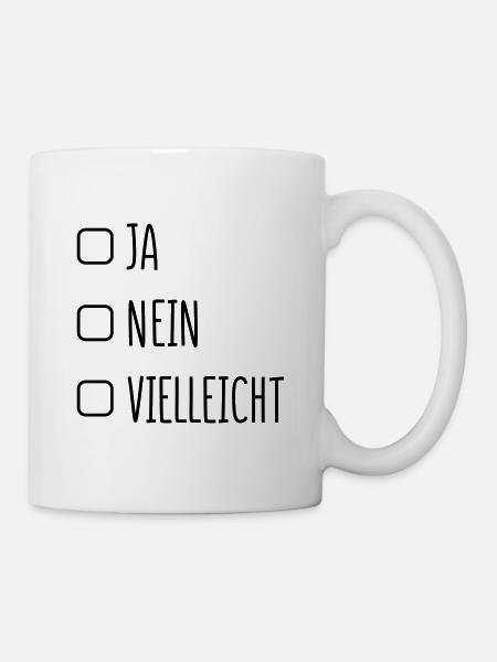 ja nein - Tasse - Weiß