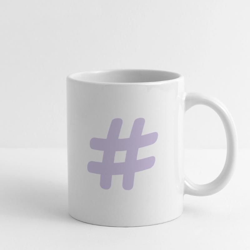 Hashtag Mug blanc