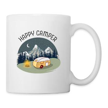 Happy Camper - Camping Mountains Nature - Tasse - Weiß - Rechts