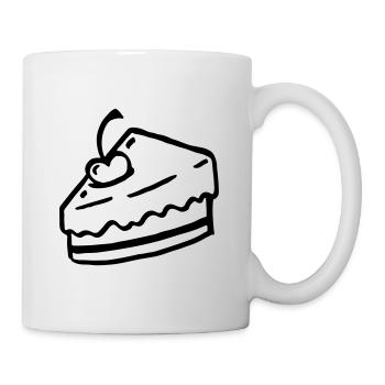 Birthday cake tart - birthday cake - gift - Mug - white - Right