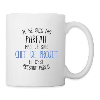 pas parfait mais chef de projet - Mug blanc - blanc - Droite