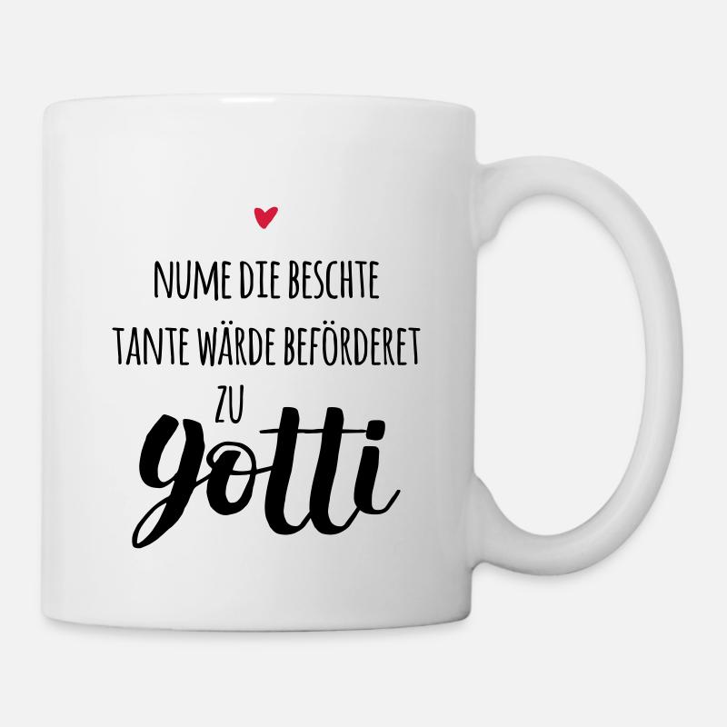 Schweizerdeutsch Beste Tante wird Patentante - Tasse - Weiß