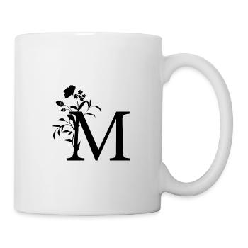 M comme lettre du prénom - Mug blanc - blanc - Droite