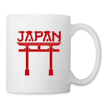 Japan Schriftzug Nihon Torii - 日本 - Tasse - Weiß - Rechts