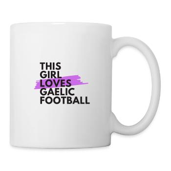 Dieses Mädchen liebt gälischen Fußball - Tasse - Weiß - Rechts