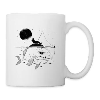 Angeln Auf Einer Insel Cooles Geschenk für Fischer - Tasse - Weiß - Rechts