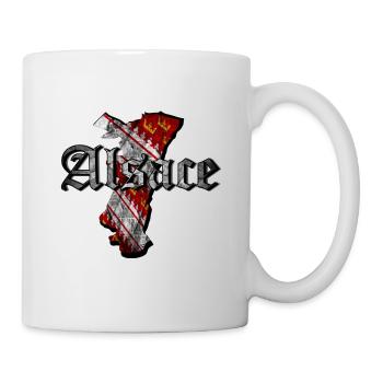 T-shirt design Alsace Région - Mug blanc - blanc - Droite