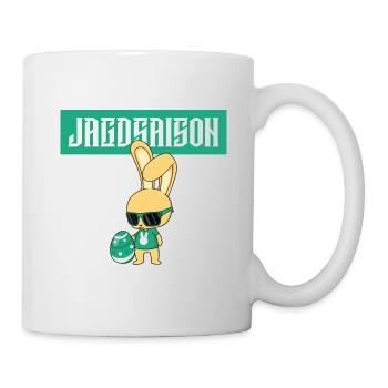 Ostern Jagdsaison cooler Hase mit Ei Sonnenbrille - Tasse - Weiß - Rechts