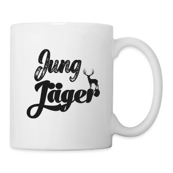 Jungjägerin Jungjäger Jägerin Jagd Papa Jagdschein - Tasse - Weiß - Rechts