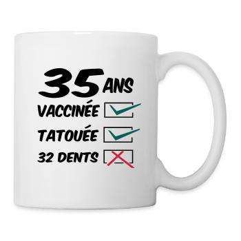 35 ans / anniversaire 35 ans / femme 35 ans - Mug blanc - blanc - Droite