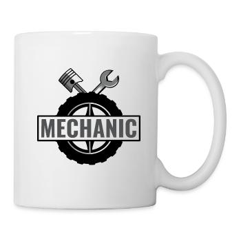 Car mechanic Car mechanic Wrench tires - Mug - white - Right