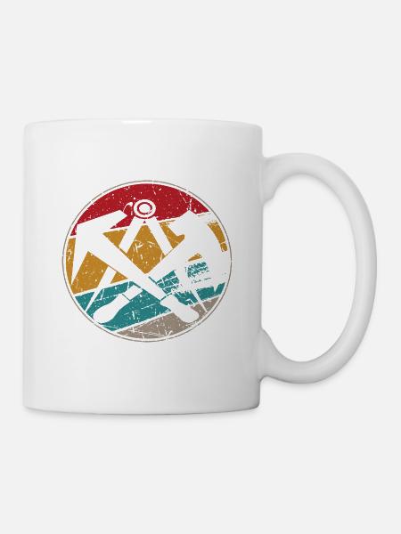 Dachdecker Zunft Symbol Vintage Used Look - Tasse - Weiß