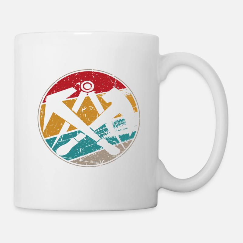 Dachdecker Zunft Symbol Vintage Used Look - Tasse - Weiß
