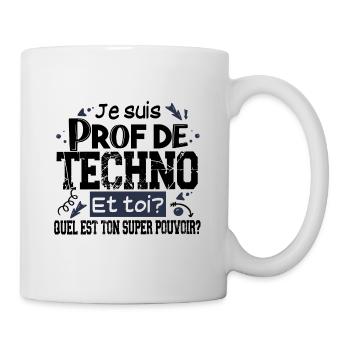 Techno Prof Professeur Métier Collège Lycée - Mug blanc - blanc - Droite