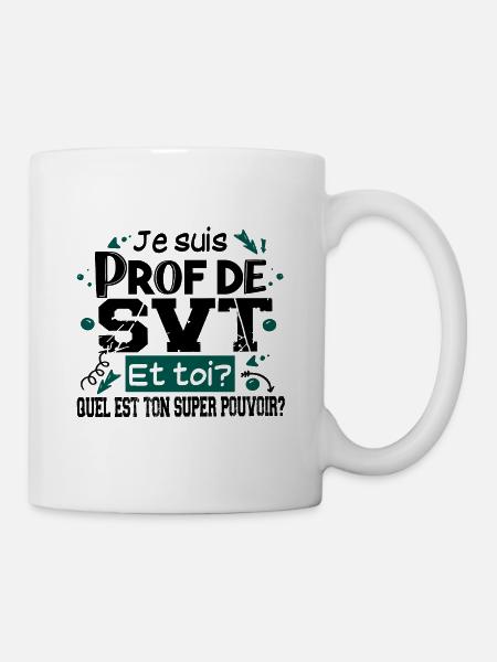 Prof Professeur SVT Sciences Vie Terre Métier - Mug blanc - blanc