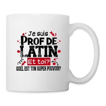 Prof Professeur Latin Métier Citations Noël - Mug blanc - blanc - Droite