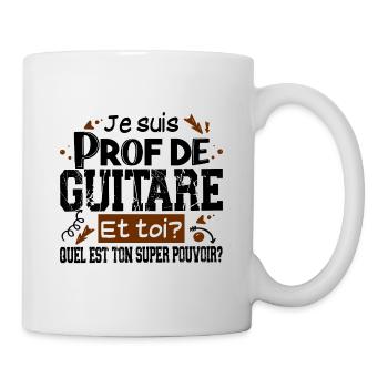 Prof Professeur Guitare Métier Guitariste - Mug blanc - blanc - Droite