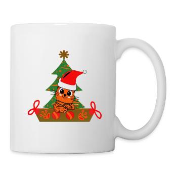 Funny Christmas Cat - Mug - white - Right
