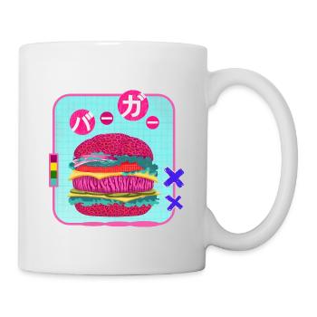 Burgers in retro Japan style - Mug - white - Right