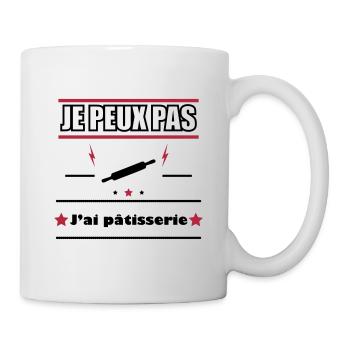 Je peux pas pâtisserie - Mug blanc - blanc - Droite
