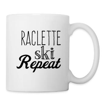 Raclette ski repeat - Mug blanc - blanc - Droite