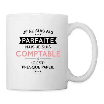 Je ne suis pas parfaite mais je suis comptable - Mug blanc - blanc - Droite