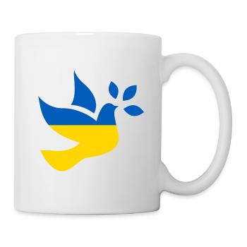 Krieg in der Ukraine - Friedenstaube - Tasse - Weiß - Rechts