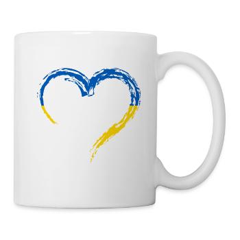 Ukraine Herz - Tasse - Weiß - Rechts