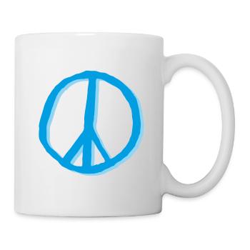 Peacezeichen Friedenszeichen Zeichen - Tasse - Weiß - Rechts