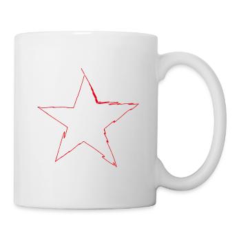 Stern Zeichnung - Tasse - Weiß - Rechts