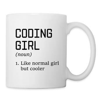 Coding Girl Definition Noun Software Developer Pro - Tasse - Weiß - Rechts