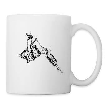 Tattoo Maschine - Tasse - Weiß - Rechts