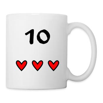 10 YEARS. 10th ANNIVERSARY. ANNIVERSARY 10 YEARS - Mug - white - Right