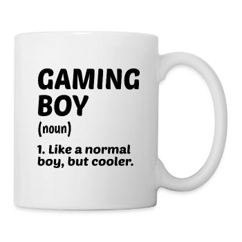Gaming Boy Noun Definition Video Game Player Gamin - Tasse - Weiß - Rechts