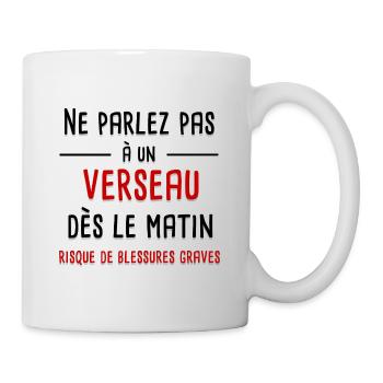 Ne parlez pas à un Verseau dès le matin - Mug blanc - blanc - Droite