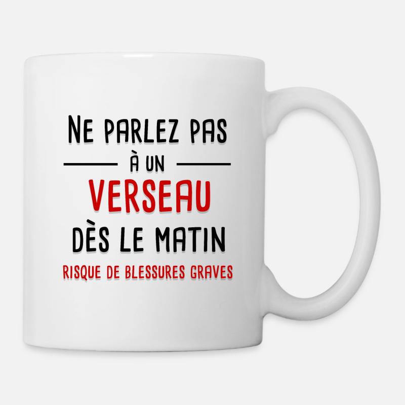Ne parlez pas à un Verseau dès le matin - Mug blanc - blanc