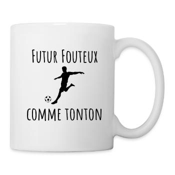 Foot Cadeau Bebe Naissance ballon foot - Mug blanc - blanc - Droite