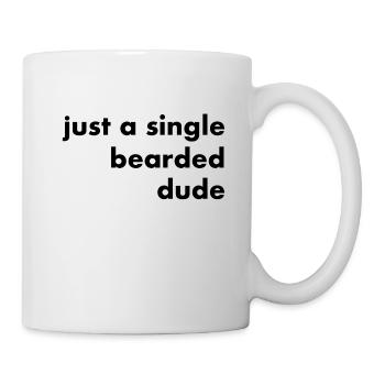 juste un seul mec barbu - noir - Mug blanc - blanc - Droite