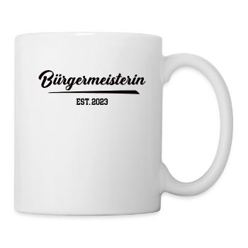 Bürgermeisterin Wahl 2023 Frau Powerfrau Politik - Tasse - Weiß - Rechts