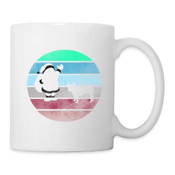 Père Noël et Frenchie, Français Bulldog - Mug blanc - blanc - Droite