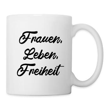 Frauen Leben Freiheit Iran Revolution - Tasse - Weiß - Rechts