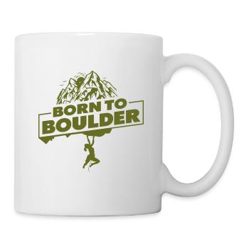 Born To Boulder Rock Climbing Rock Climber Boulder - Tasse - Weiß - Rechts