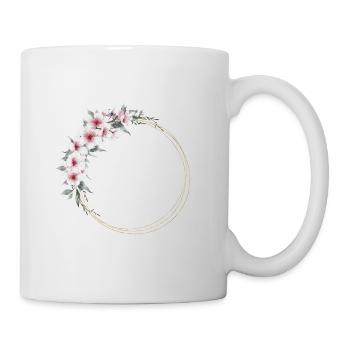 Modern Floral Wreath - Mug - white - Right