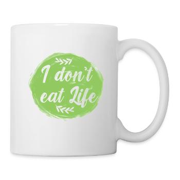 Vegan Fleischlos Tierlieb & Veganer - Tasse - Weiß - Rechts