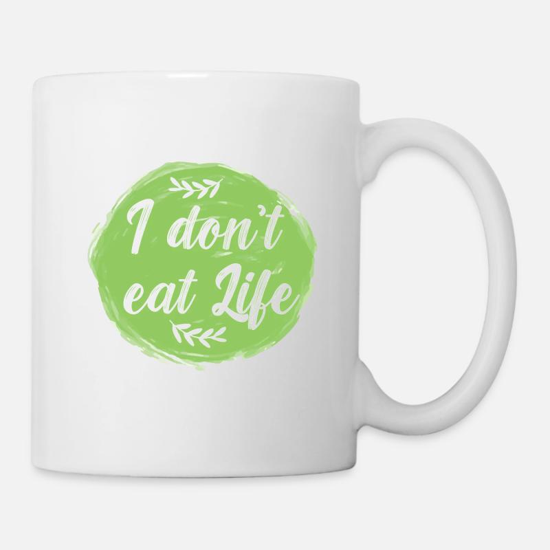 Vegan Fleischlos Tierlieb & Veganer - Tasse - Weiß